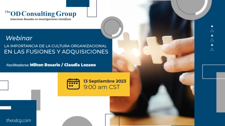 Evento importancia de la cultura organizacional 13 de septiembre 2023 The ODCG